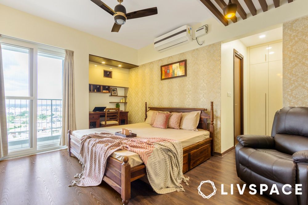 modern and traditional blend bedroom design