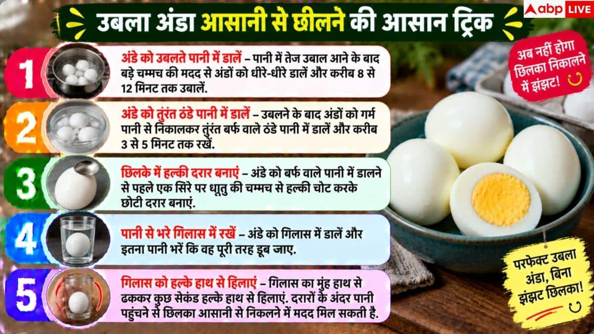 How To Peel Boiled Eggs: Having trouble peeling a boiled egg? Now peel it in a jiffy like this
