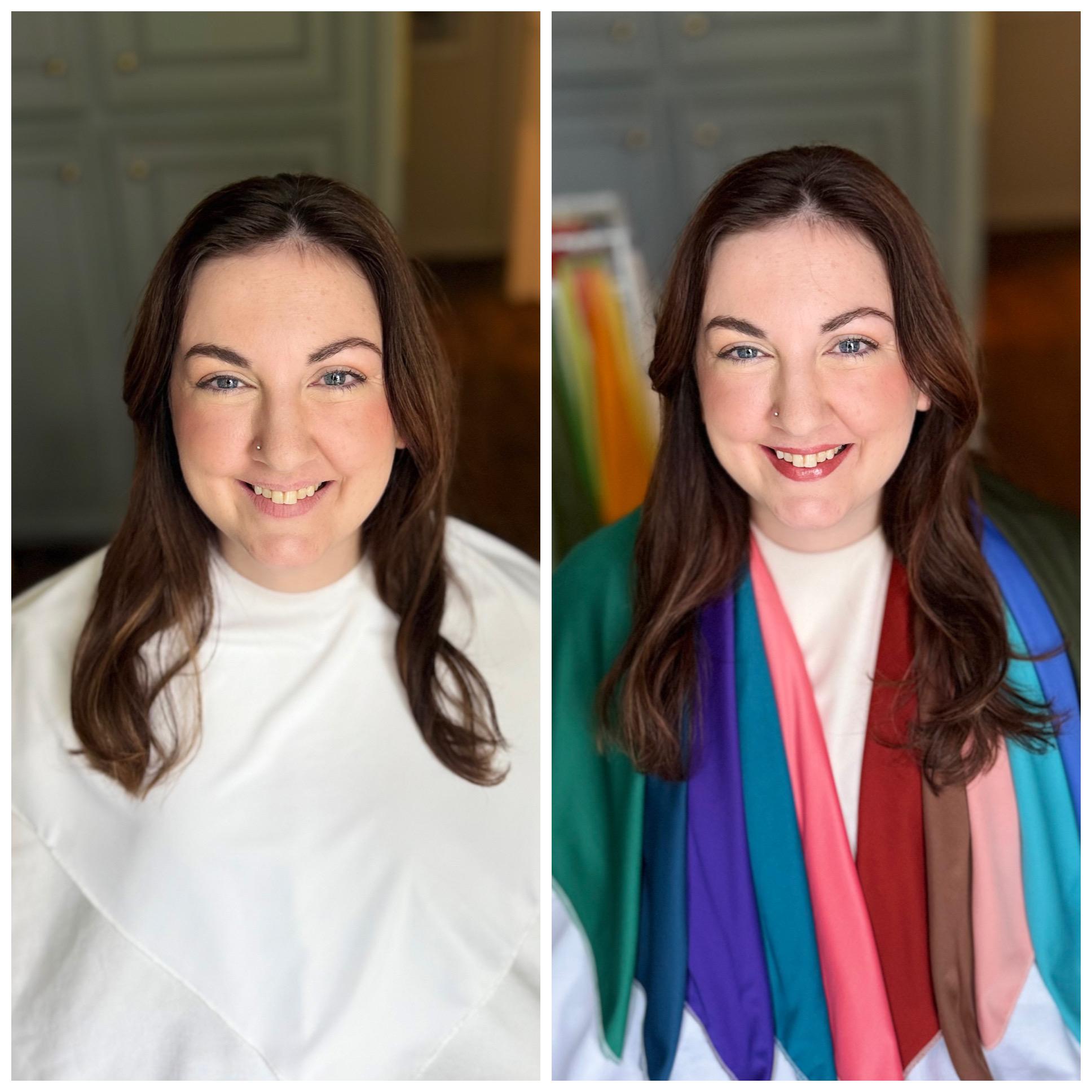 Example of Before and After Color Season Analysis (Photos not edited)